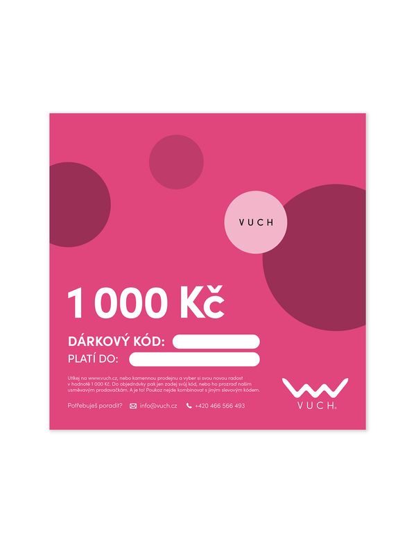 Elektronický dárkový poukaz v hodnotě 1 000 Kč