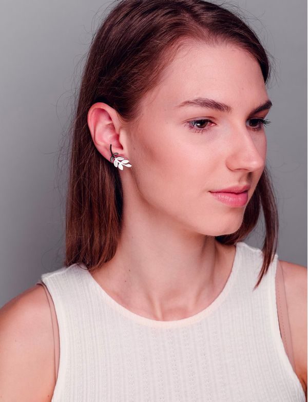 Náušnice Leaves Silver