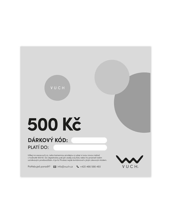 Elektronický dárkový poukaz v hodnotě 500 Kč