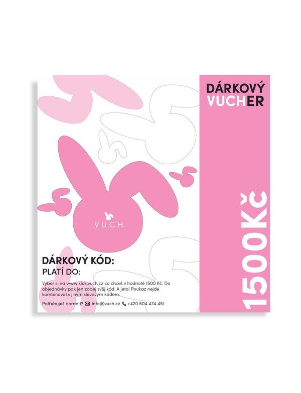 Elektronický dárkový poukaz v hodnotě 1500 Kč