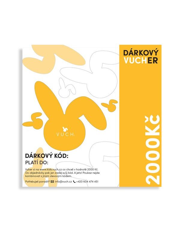 Elektronický dárkový poukaz v hodnotě 2000 Kč