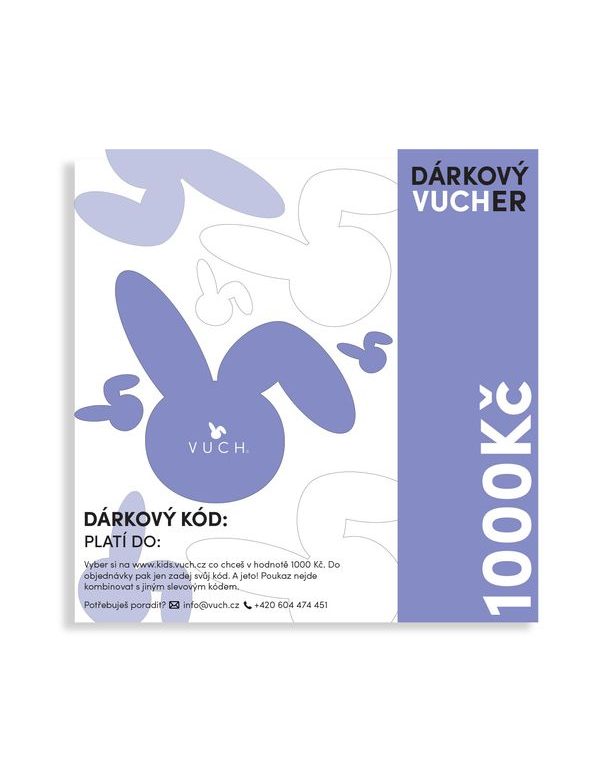 Elektronický dárkový poukaz v hodnotě 1000 Kč