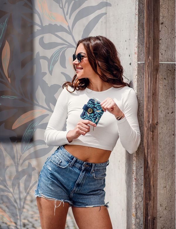 Pippa Mini Leaves Turquoise