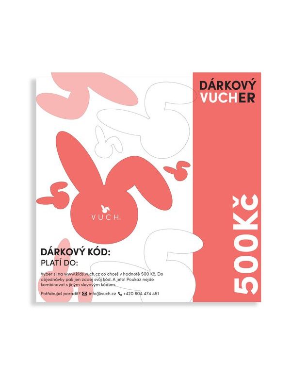 Elektronický dárkový poukaz v hodnotě 500 Kč