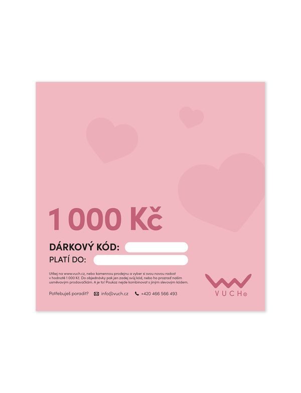 Elektronický dárkový poukaz v hodnotě 1 000 Kč