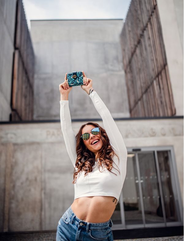 Pippa Mini Leaves Turquoise