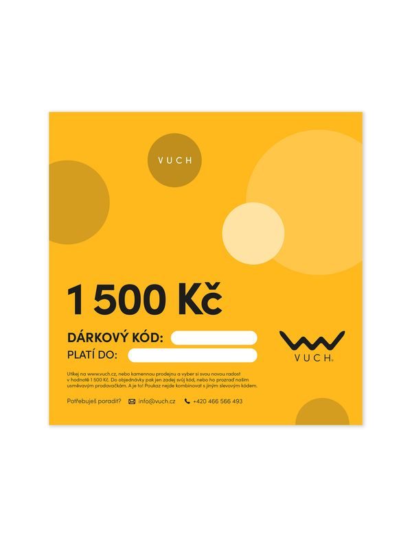 Elektronický dárkový poukaz v hodnotě 1 500 Kč