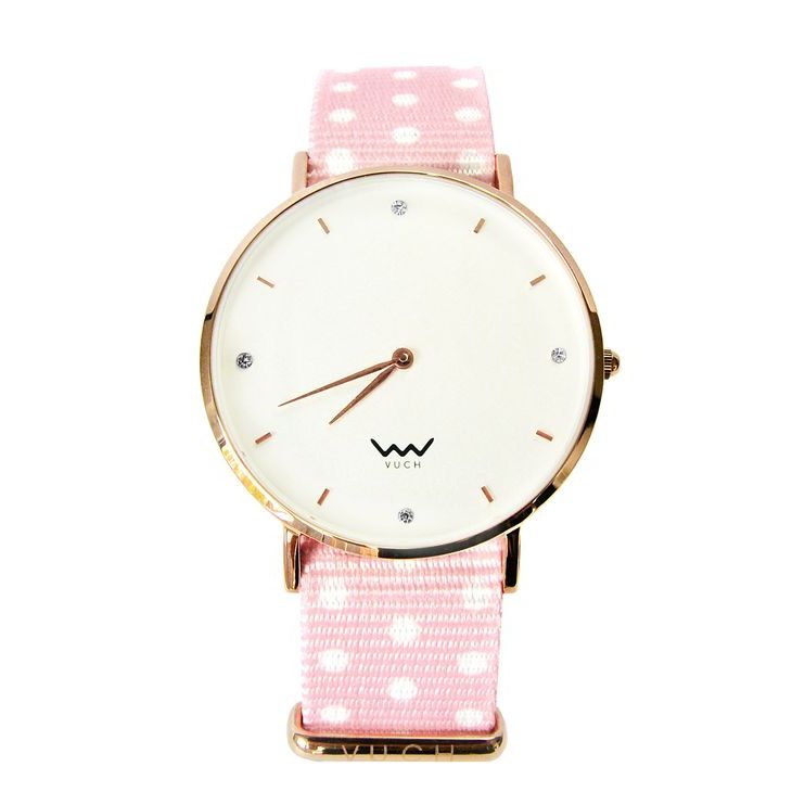 Dámské hodinky s bílým ciferníkem a nylonovým páskem Stars Collection -  MARILYN - Vuch