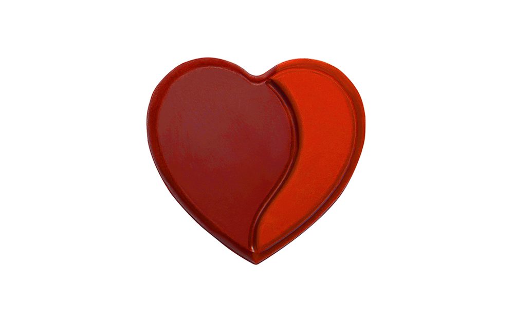 Srdce červené čokoládové 40 ks - 3,5 cm -