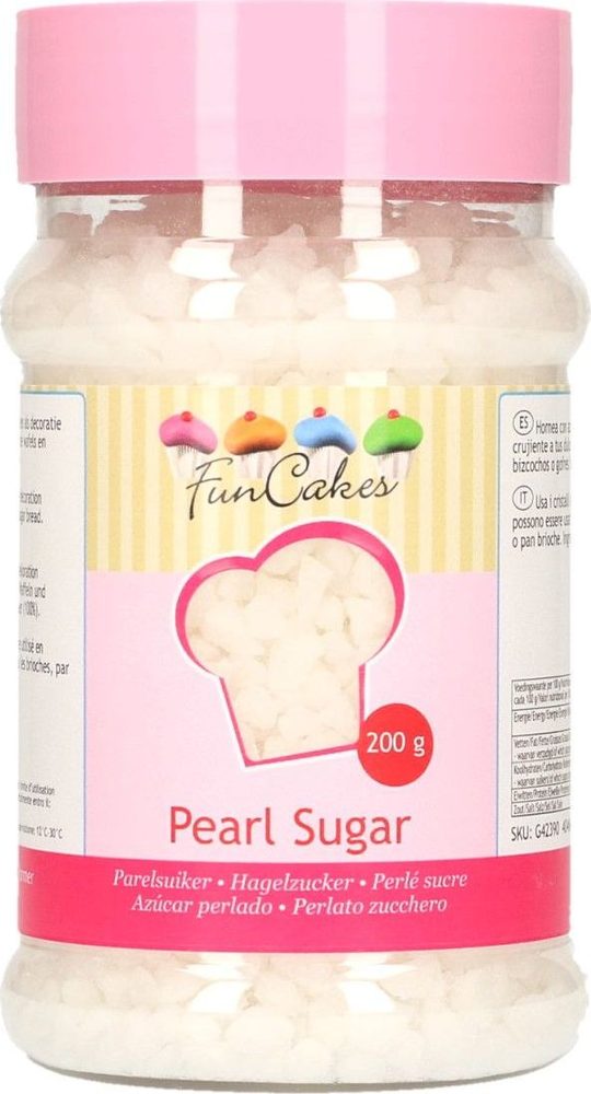 Obrázok Cukrové zdobenie - granulovaný cukor Pearl Sugar - 200 g - FunCakes