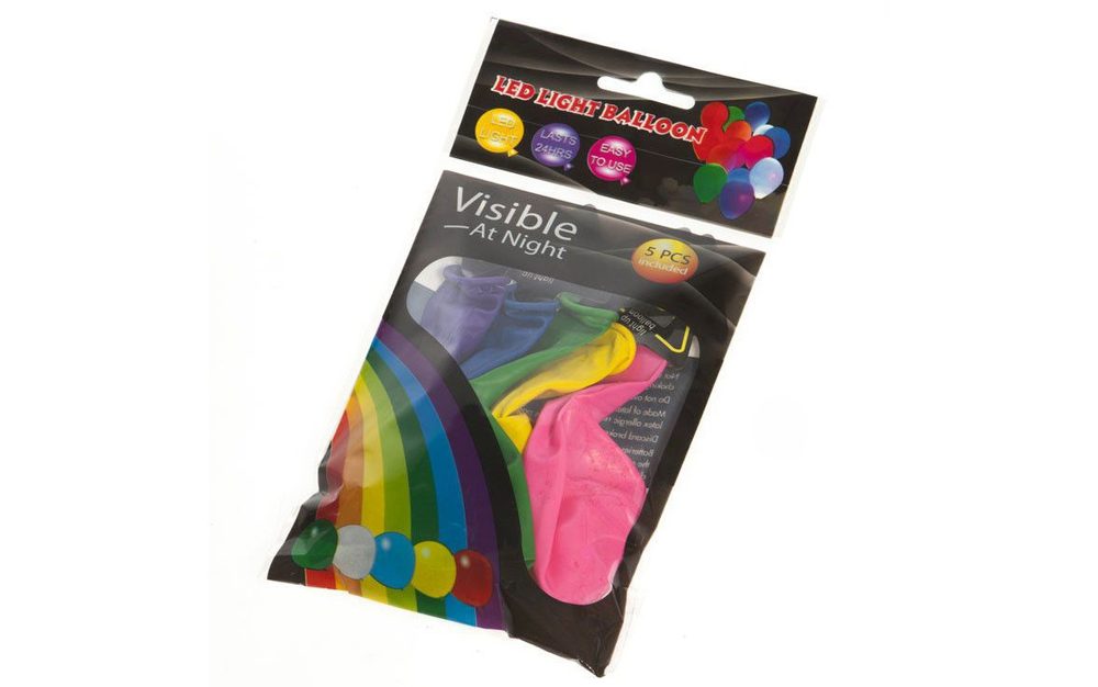 Svítící balónky s LED světlem - 5 ks mix barev - YIWU3