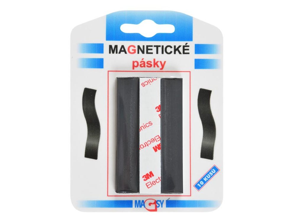 Magnetické samolepicí pásky - 10 ks -