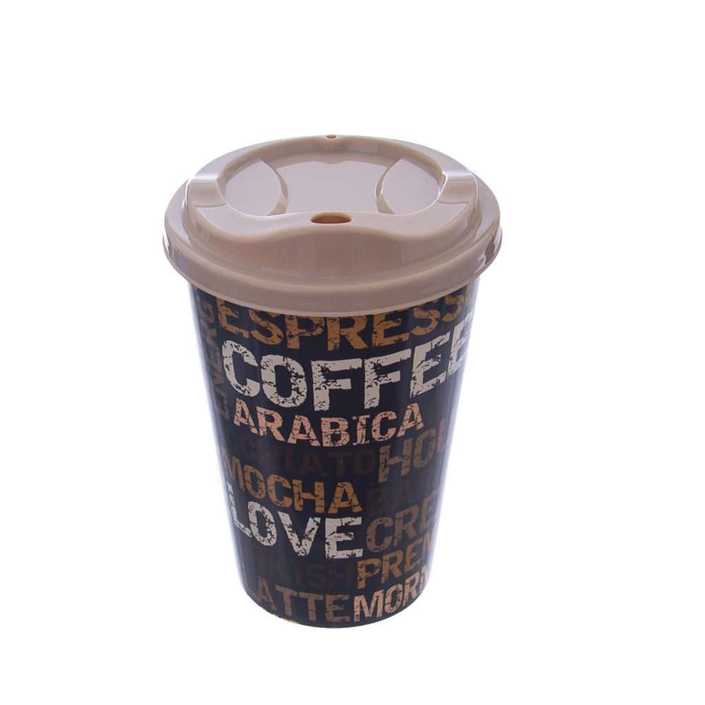 Pohár plast COFFEE víčko 0,45 l - ORION