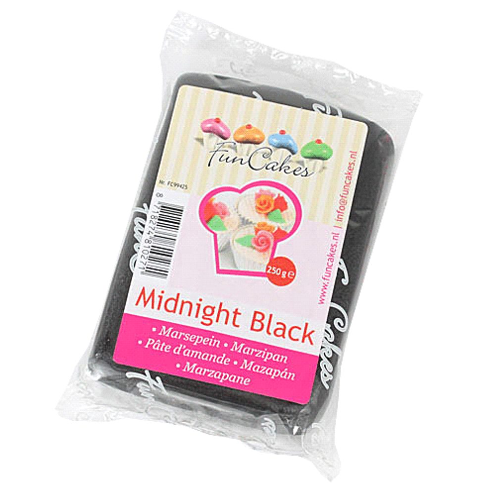 Černý marcipán Midnight Black 250 g - FunCakes