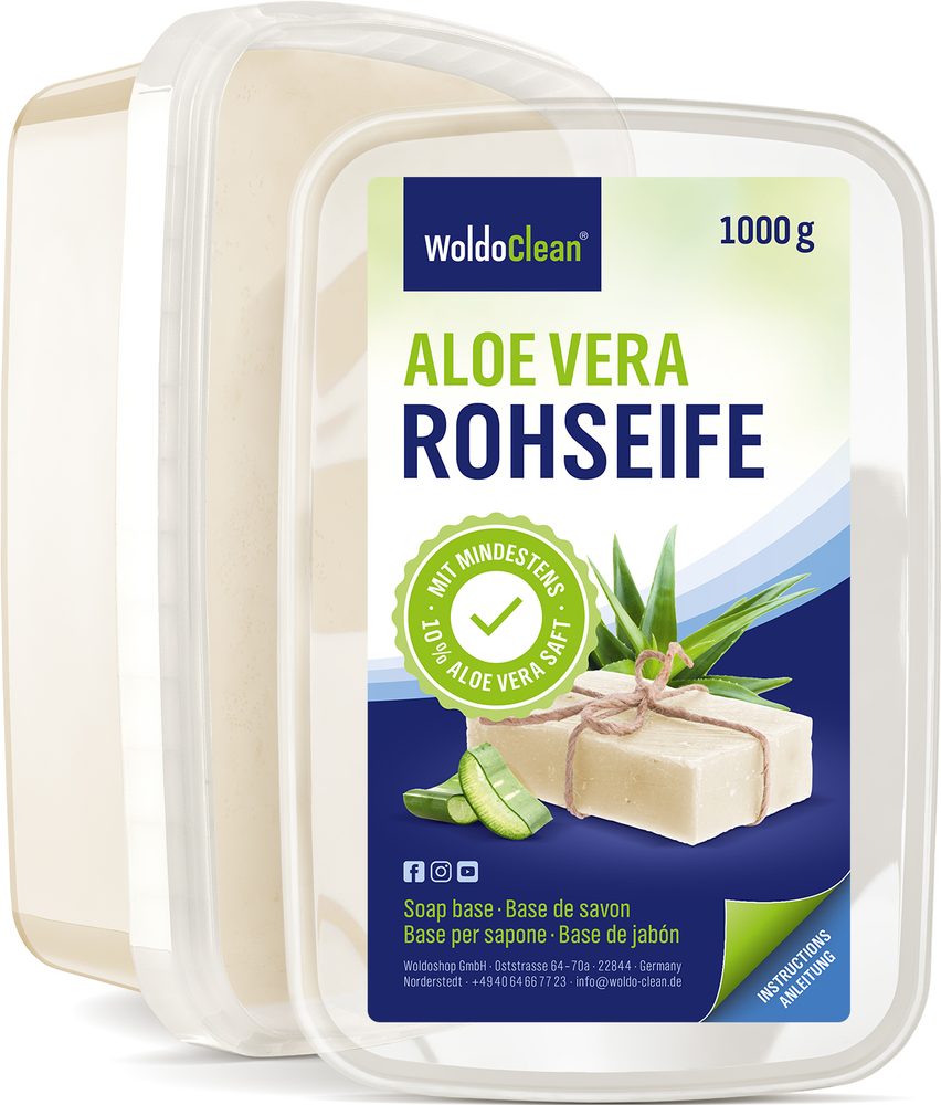 Glycerinové mýdlo Aloe Vera - hmota pro DIY výrobu domácího mýdla - 1 kg - WoldoClean®