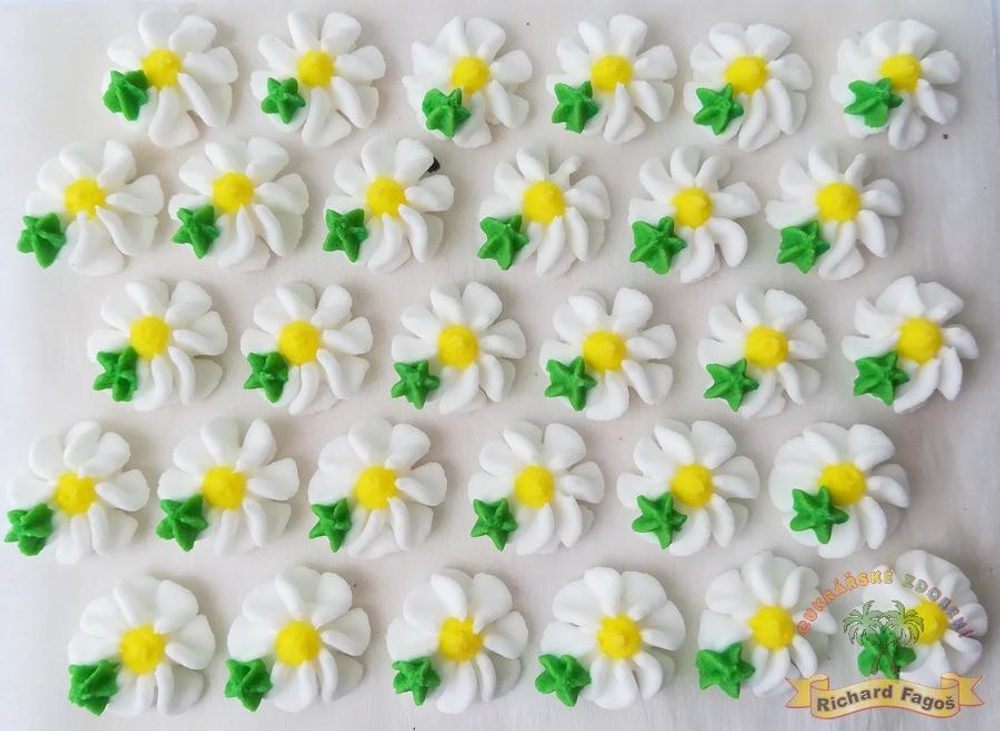Cukrové ozdoby květy na platíčku 32 - Fagoš