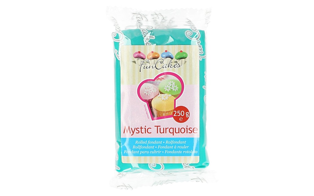 Tyrkysová - mentolová potahovací hmota Mystic Turquoise 250 g - FunCakes