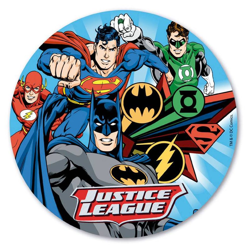 Jedlý papír Superman, Flash, a Batman 20 cm - Dekora