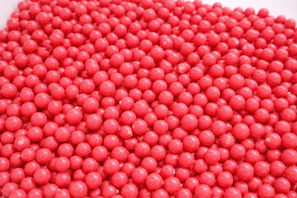 Cukrové perly rýžové - červené 50g - Barbara Luijckx