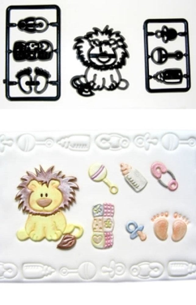 Patchwork vytlačovač Lvíček a kojenecké potřeby - Baby Lion & Nursery Items - Patchwork Cutters