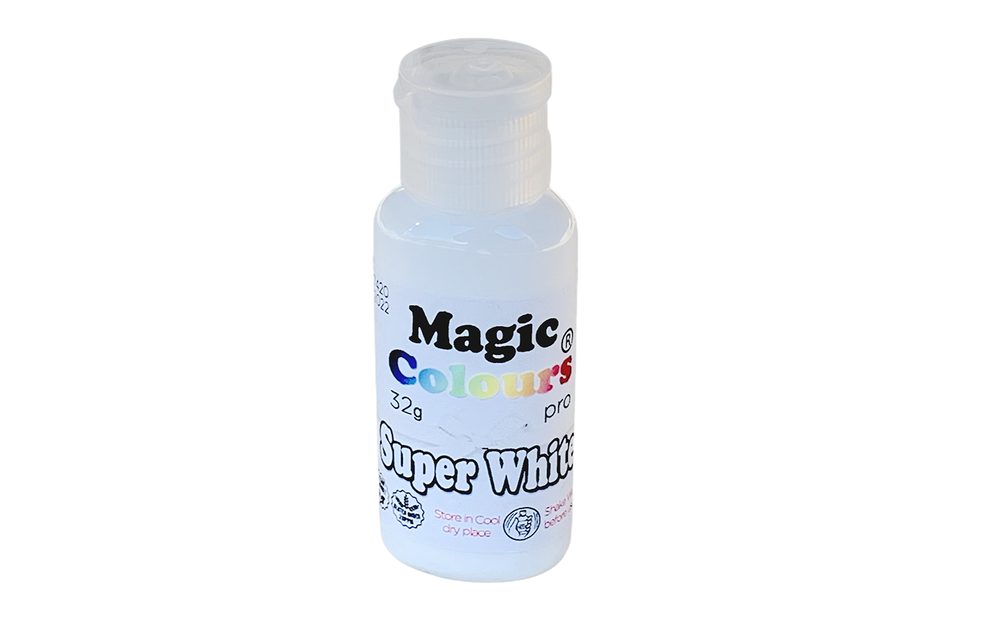 Obrázok Bielka - jedlá gélová farba biela Super White 32 g - Magic Colours