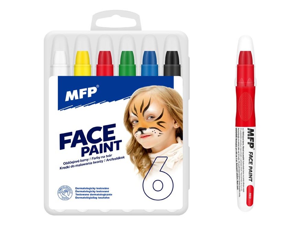 Barvy na obličej - 6 ks - MFP Paper