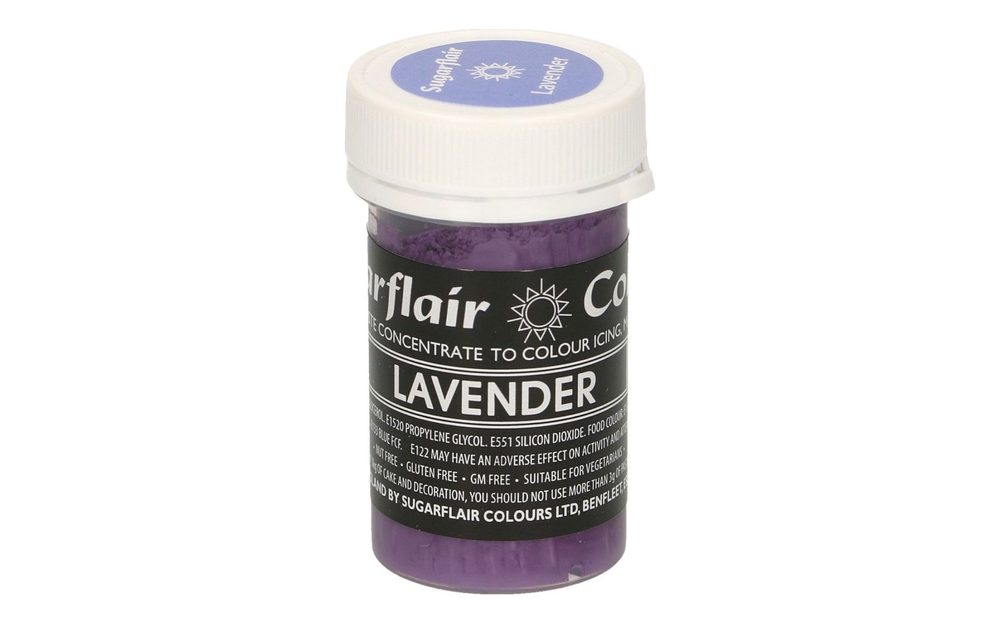 Fialová gelová barva pastelová Lavender 25 g (levandulová) - Sugarflair Colours