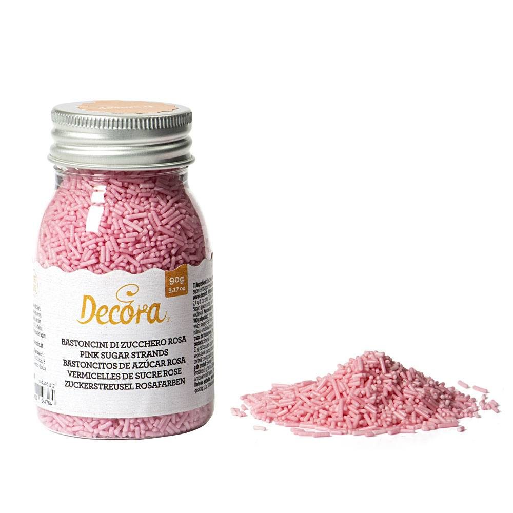 Cukrové zdobení tyčinky růžové 90 g - Decora