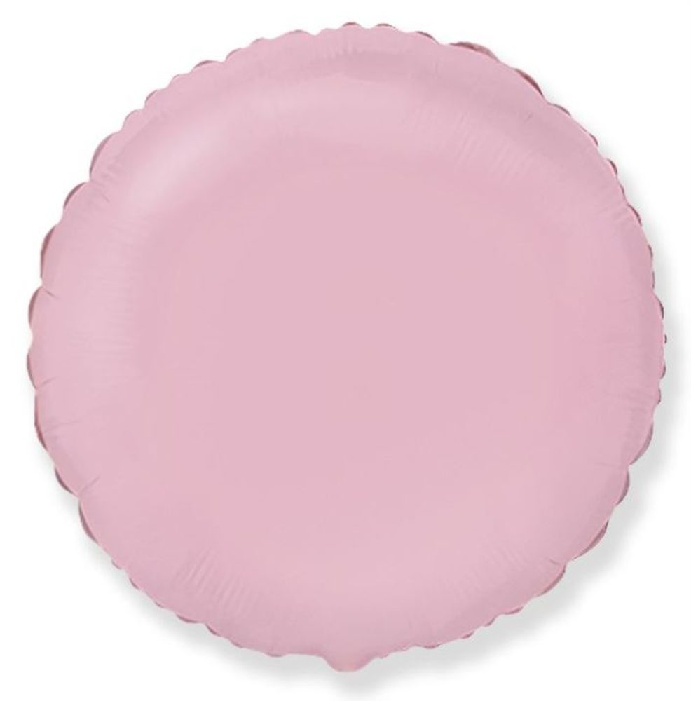 Balón foliový 45 cm Kulatý pastelově růžový - Flexmetal