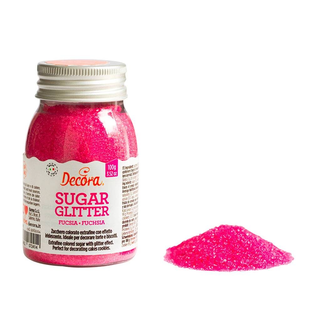 Dekorační cukr fuksie / magenta - cukrové zdobení 100 g - Decora