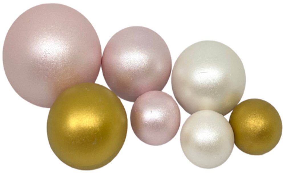 Čokoládové koule Ružovo-bílo-zlaté - K-Decor