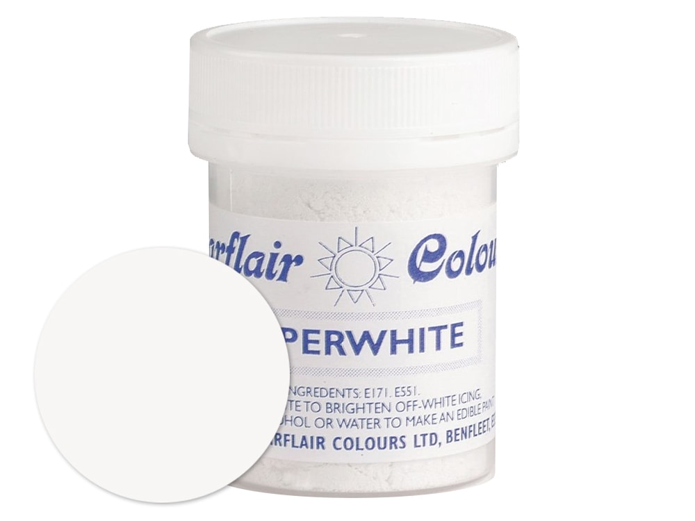 Běloba prášková Superwhite 20 g bílá - Sugarflair Colours