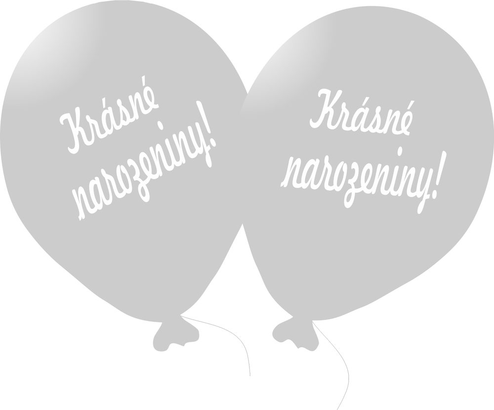Balónek stříbrný Krásné narozeniny! - Belbal