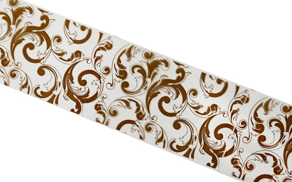 Dortová páska fólie š. 4 cm - čirá s potiskem elegantních filigránků Jolly - 100 m -