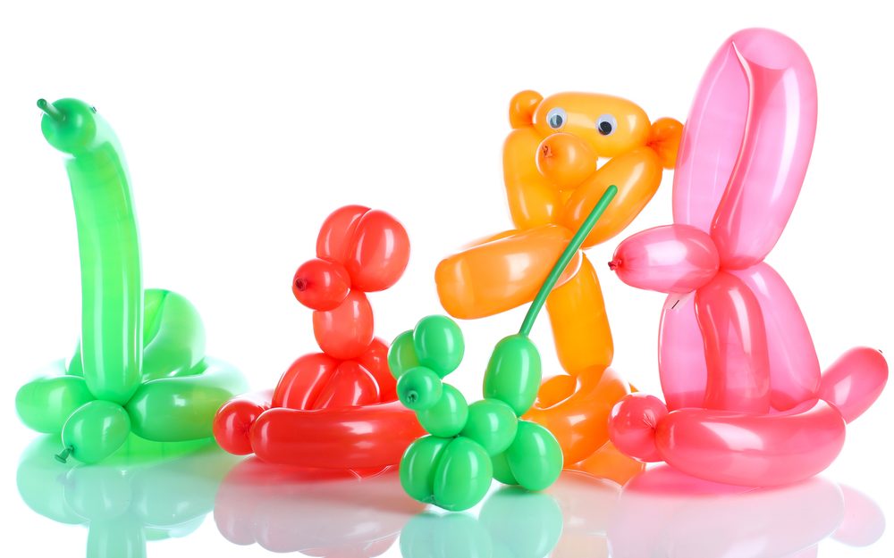 Balónek Modelovací GEMAR úzké - barevný mix, 100 ks - SMART