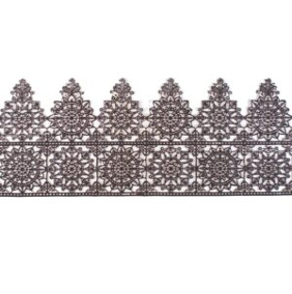 Jedlá cukrová krajka černá - šířka 6 cm - K-Decor