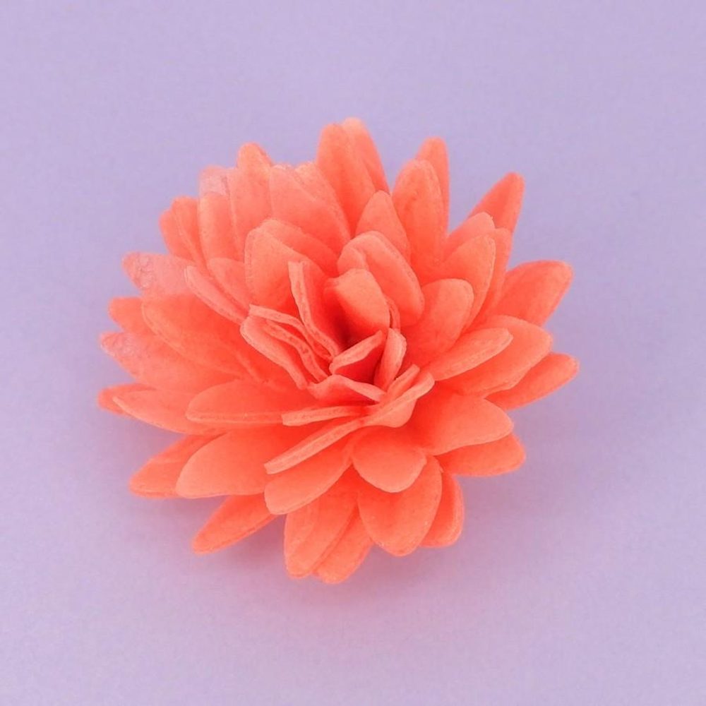Květ z jedlého papíru Astra lososová - 5,5 cm - Fagoš