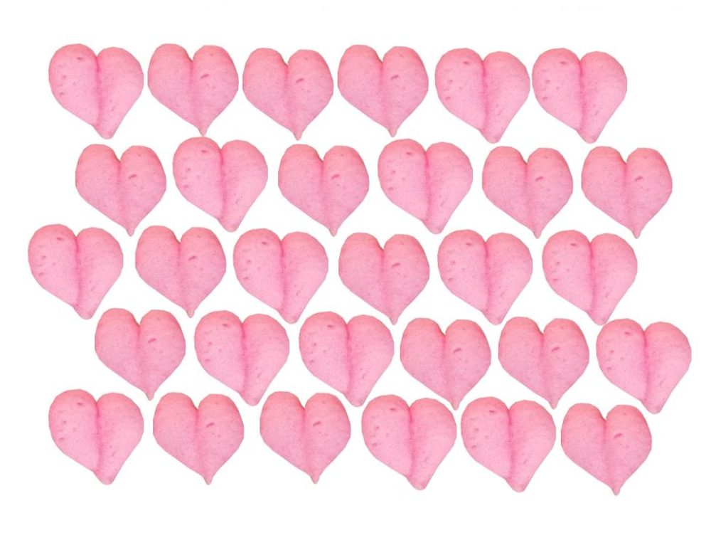 Cukrové dekorace srdíčka růžová - Fagoš