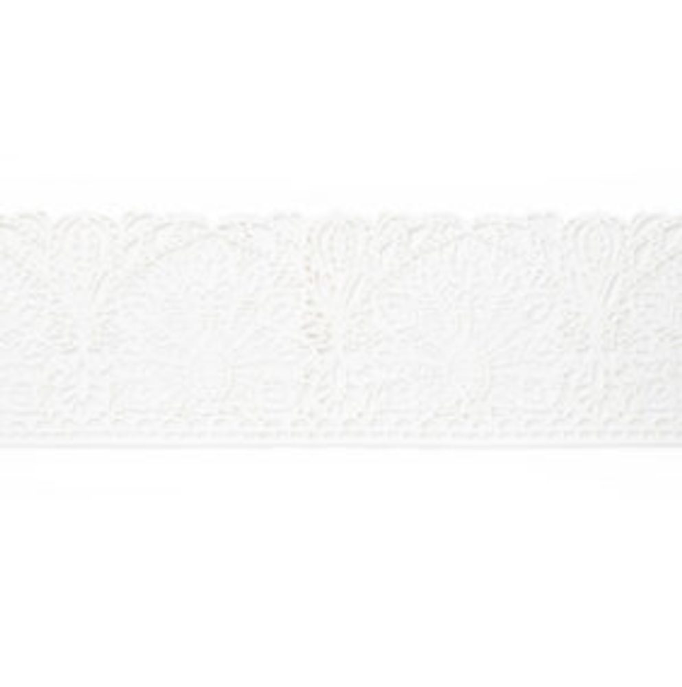 Cukrová krajka bílá - šířka 6 cm - K-Decor