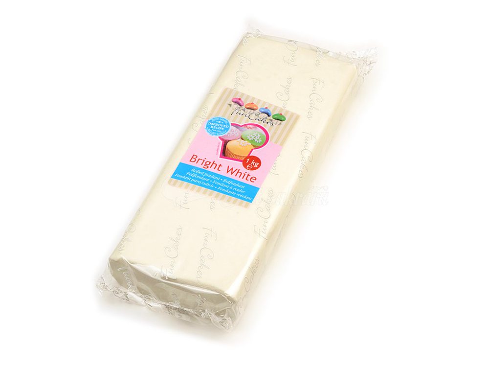 Bílý rolovaný fondant Bright White 1 kg - FunCakes