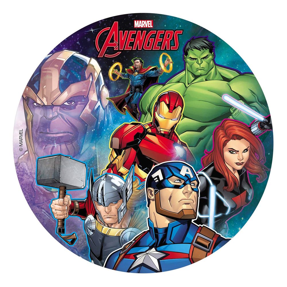 Jedlý papír Avengers 20 cm - Dekora
