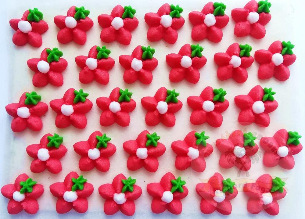 Cukrové ozdoby květy na platíčku 8 - Fagoš