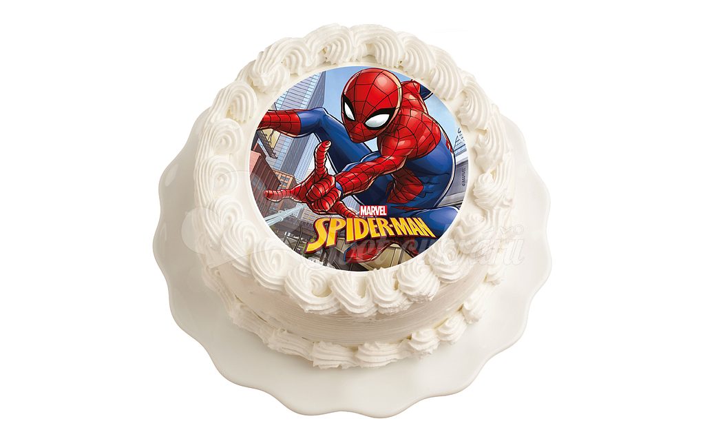 Jedlý papír Spiderman v akci 20 cm - Dekora - Jedlý papír - Jedlá dekorace,  Suroviny - Svět cukrářů