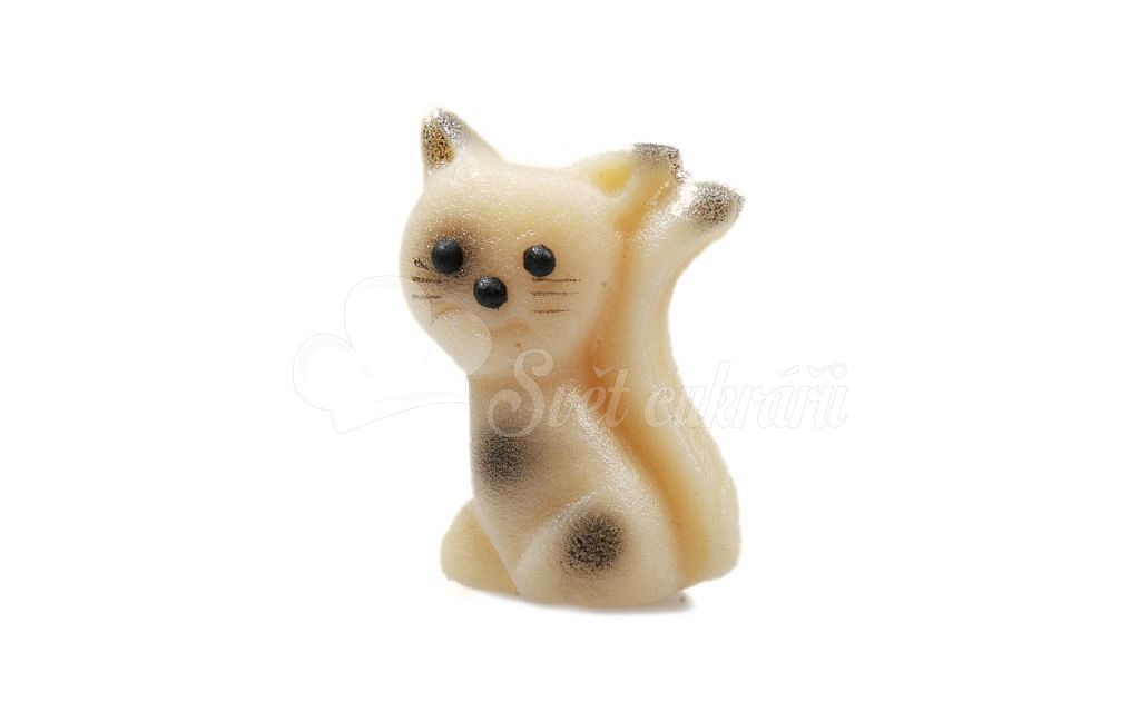 Kočička - malá zvířátka - marcipánová figurka na dort - Frischmann -  Marcipánové figurky - Marcipán, Suroviny - Svět cukrářů