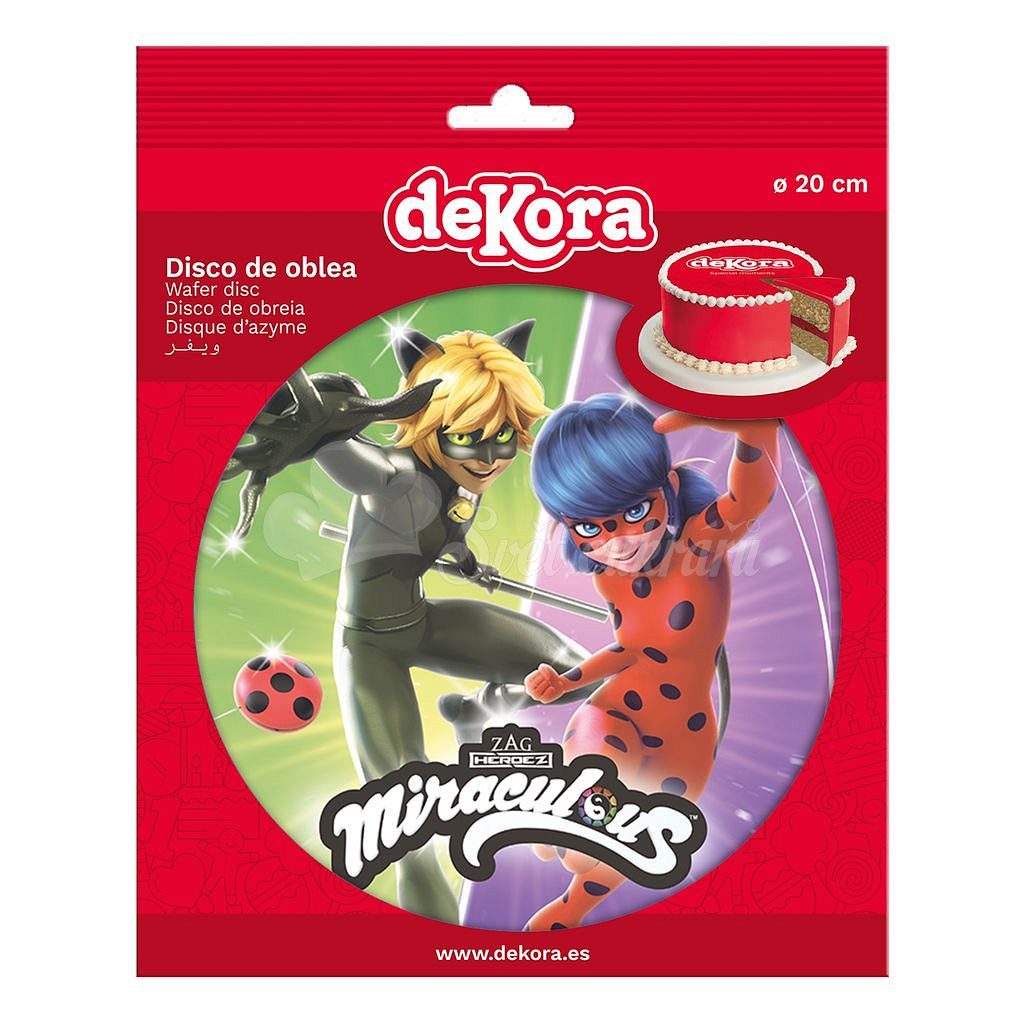 Dekora - Miraculous Cake Topper for Kids, Ladybug Sugar Free Edible Cake  Topper