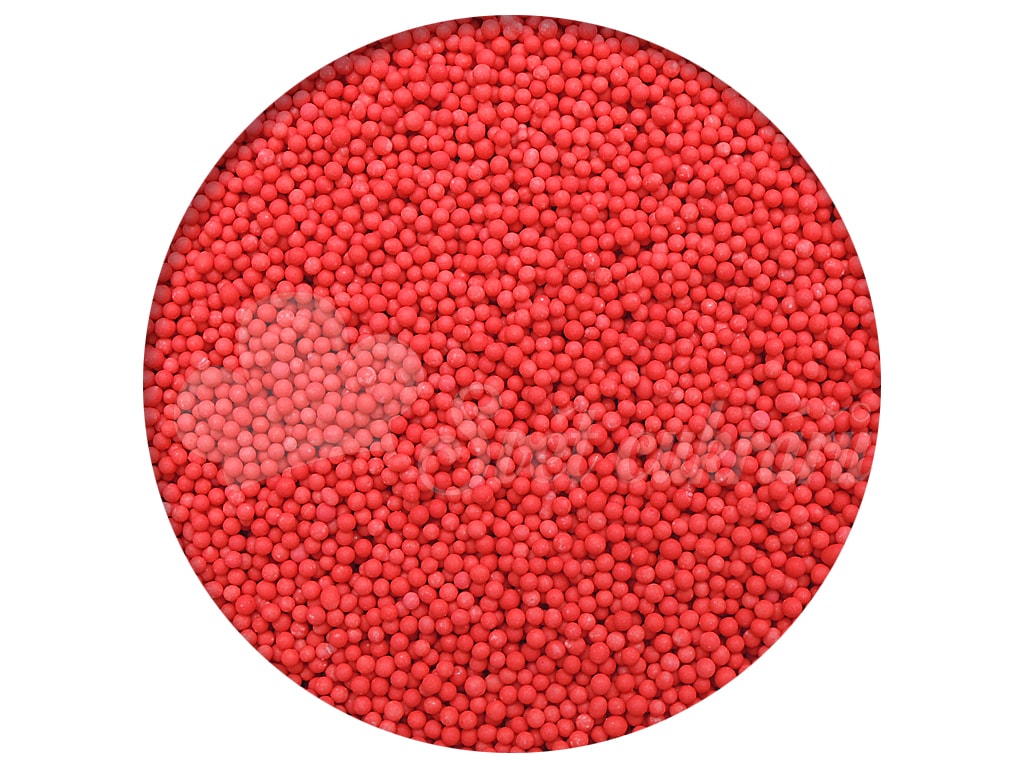 Máček červený - cukrový posyp 50 g - Kuličky, perličky - cukrářské dekorace  a zdobení - Cukrářské zdobení a sypání, Jedlá dekorace, Suroviny - Svět  cukrářů
