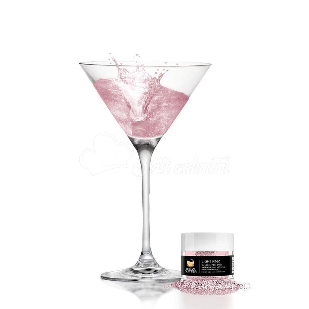 World of Confectioners - Edible Beverage Glitter - Light Pink