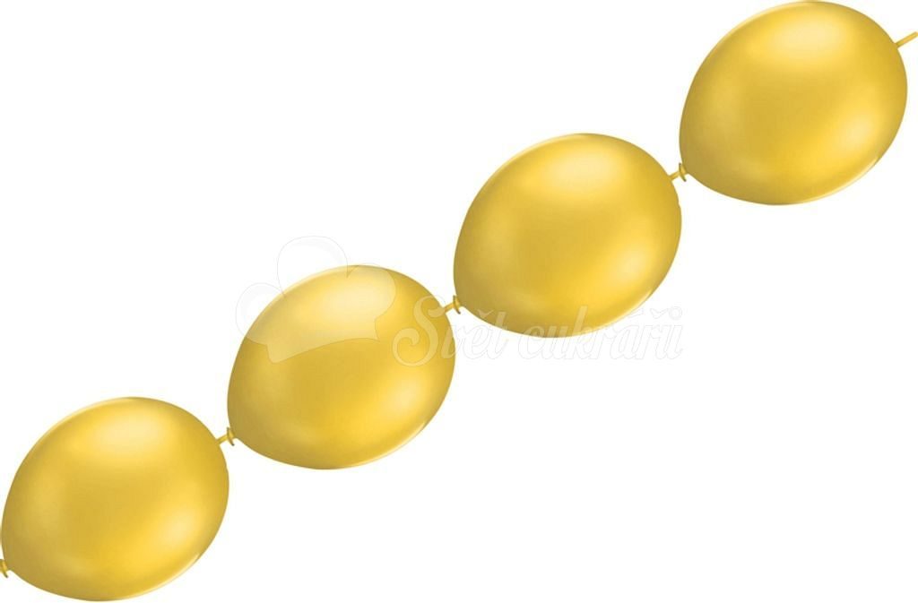 Balonky řetězové zlaté - Balónky - Oslavy a party - Svět cukrářů