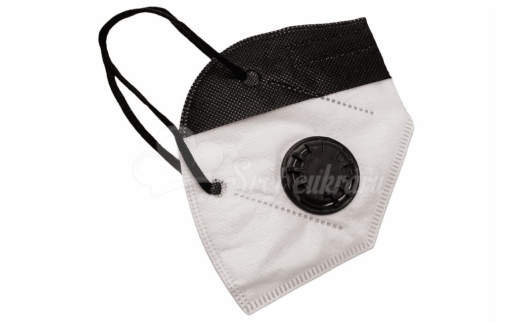 Svet cukrárov - Ochranná maska KN95 s výdychovým ventilom - čierno-biela -  Ochranné masky - Domácí tovar