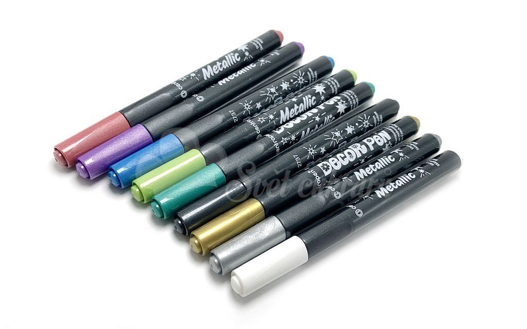 Set of Decor Pen Metallic Markers - 9 pcs